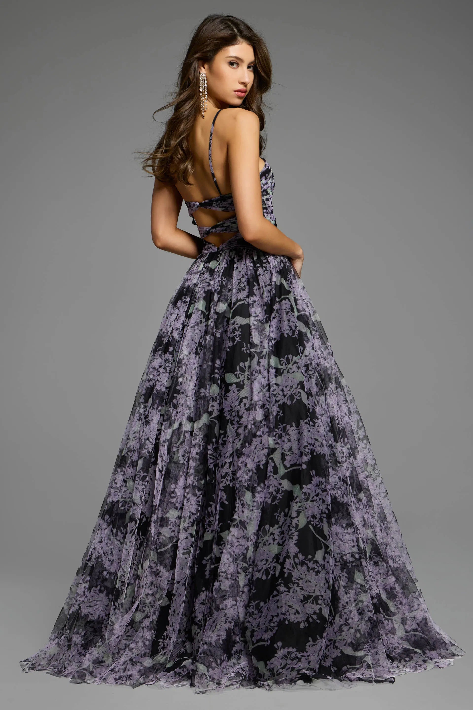 Jovani 40402 - Floral Cutout Prom Dress - view 5