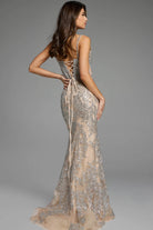 Jovani 40470 - Glittering Corset Prom Dress - view 4