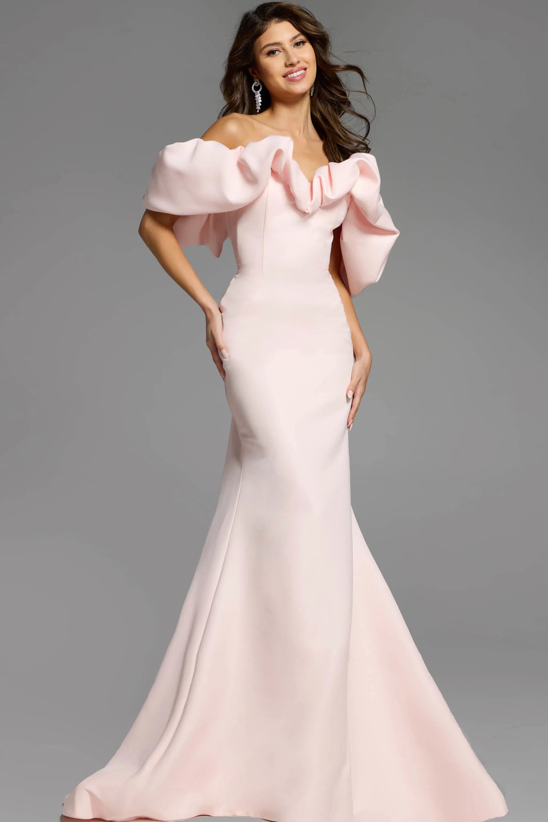 Jovani 40596 - Dramatic Ruffle Evening Dress - designer evening gown at Silhouette Dresses