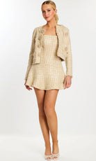 Jovani 40712 - Tweed A-Line Dress with Cropped Jacket - designer cocktail dress at Silhouette Dresses