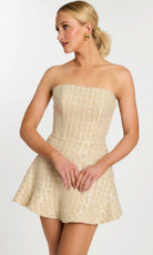 Jovani 40712 - Tweed A-Line Dress with Cropped Jacket - view 4