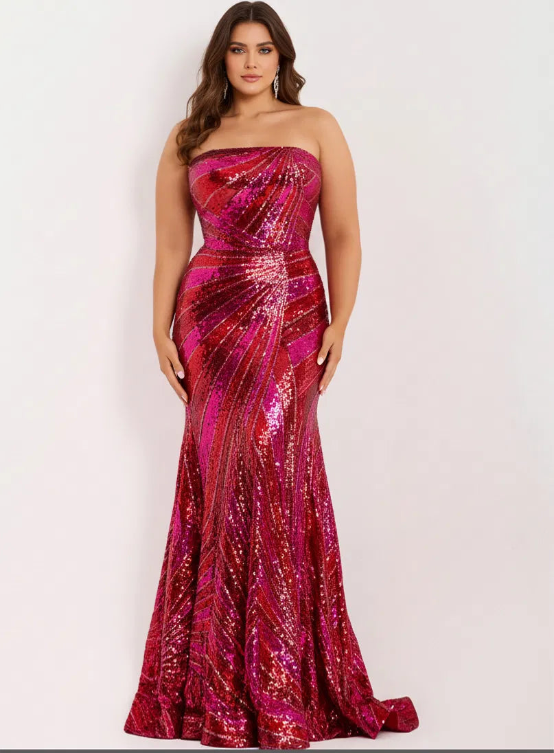 Jovani 40765 - Metallic Pattern Prom Dress - view 5