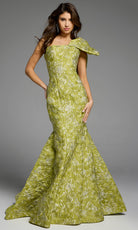 Jovani 41130 - One Shoulder Bow Mermaid Gown - detail view