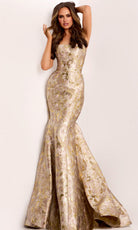 Jovani 41131 - Strapless Mermaid Gown with Bow Back - detail view