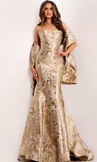 Jovani 41131 - Strapless Mermaid Gown with Bow Back - view 4