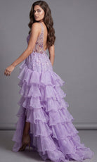 Jovani 41192 - Embellished Ruffle A-Line Gown - detail view