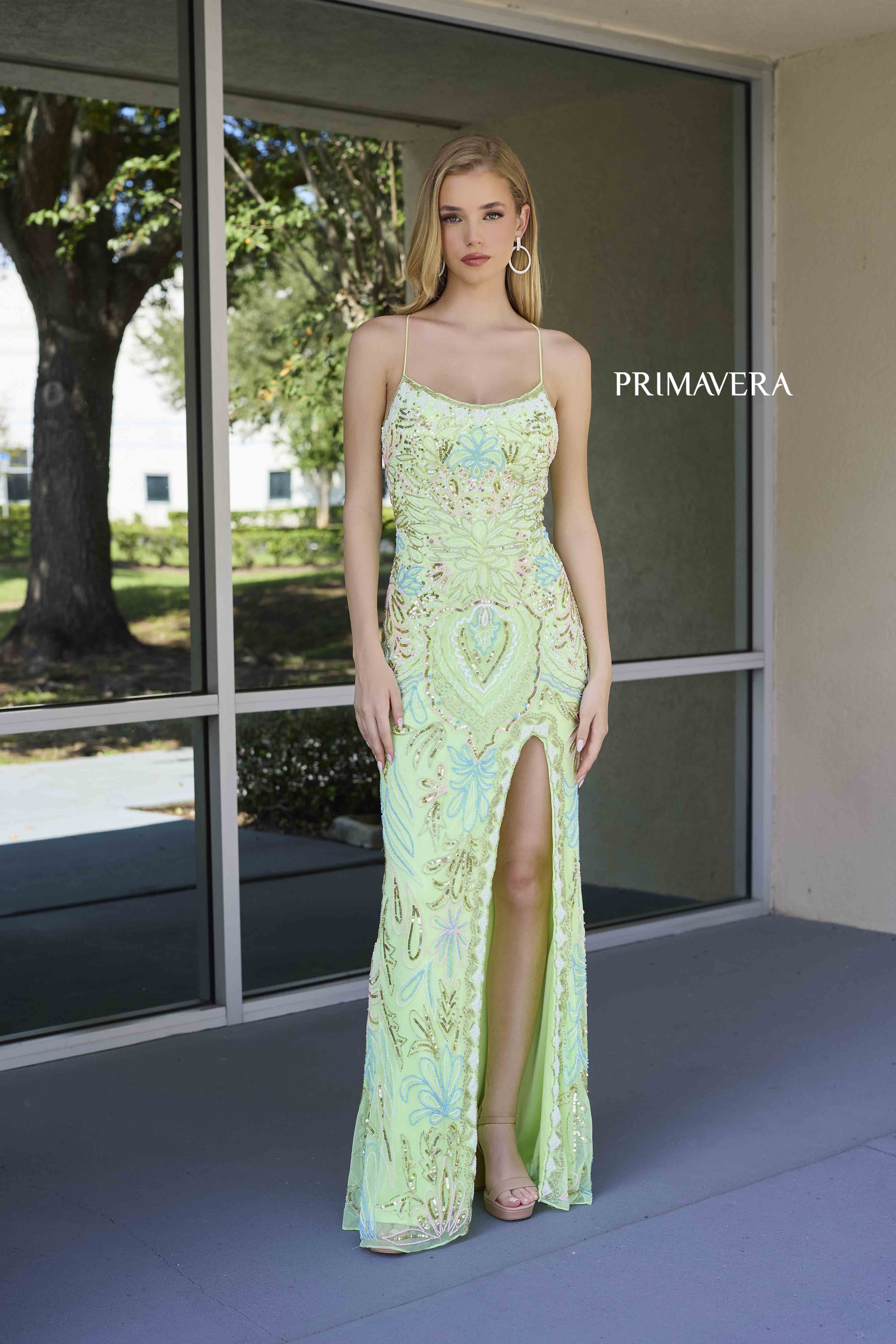 Primavera Couture 4156 - Mosaic Motif Prom Dress