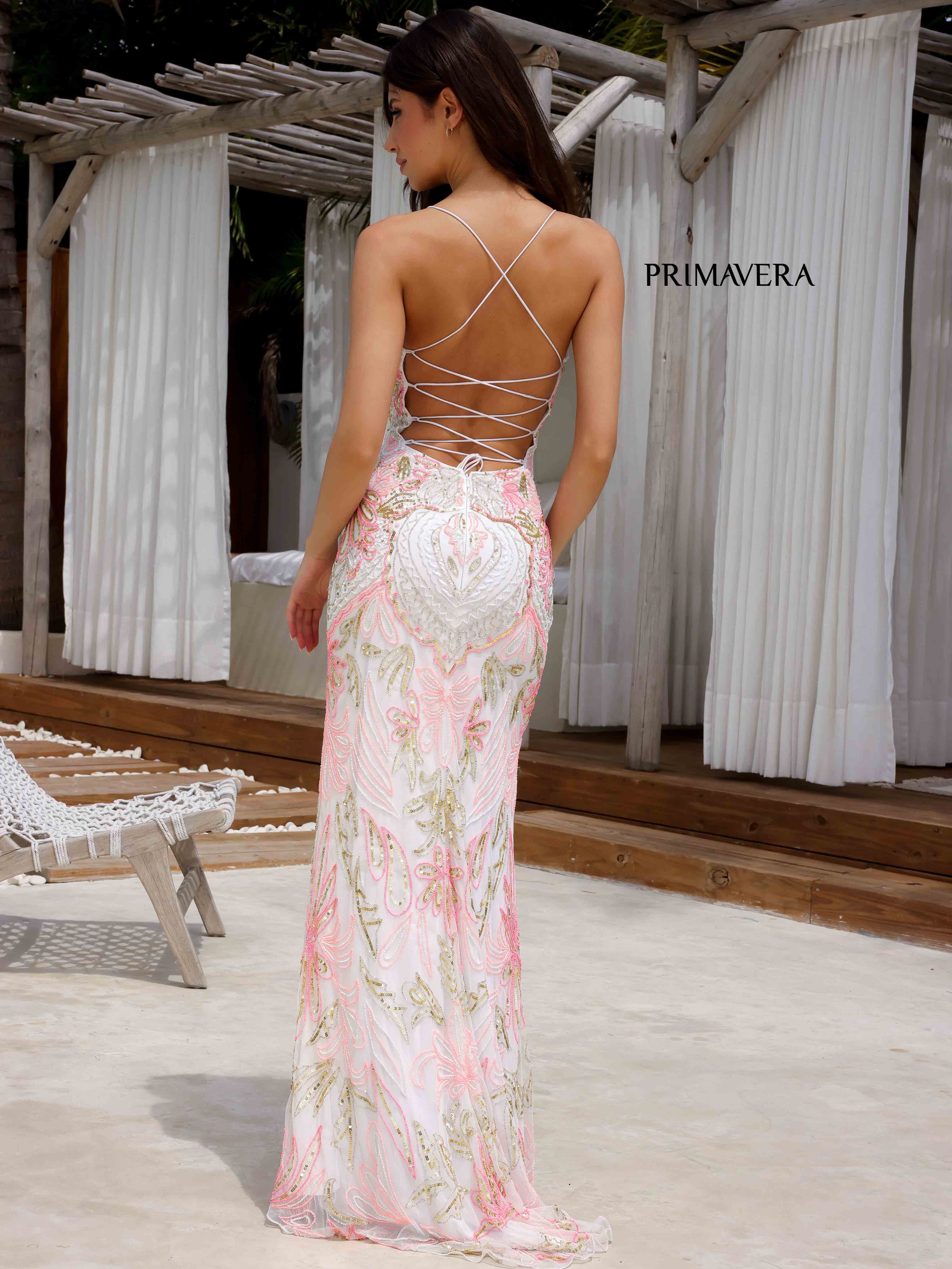 Primavera Couture 4156 - Mosaic Motif Prom Dress