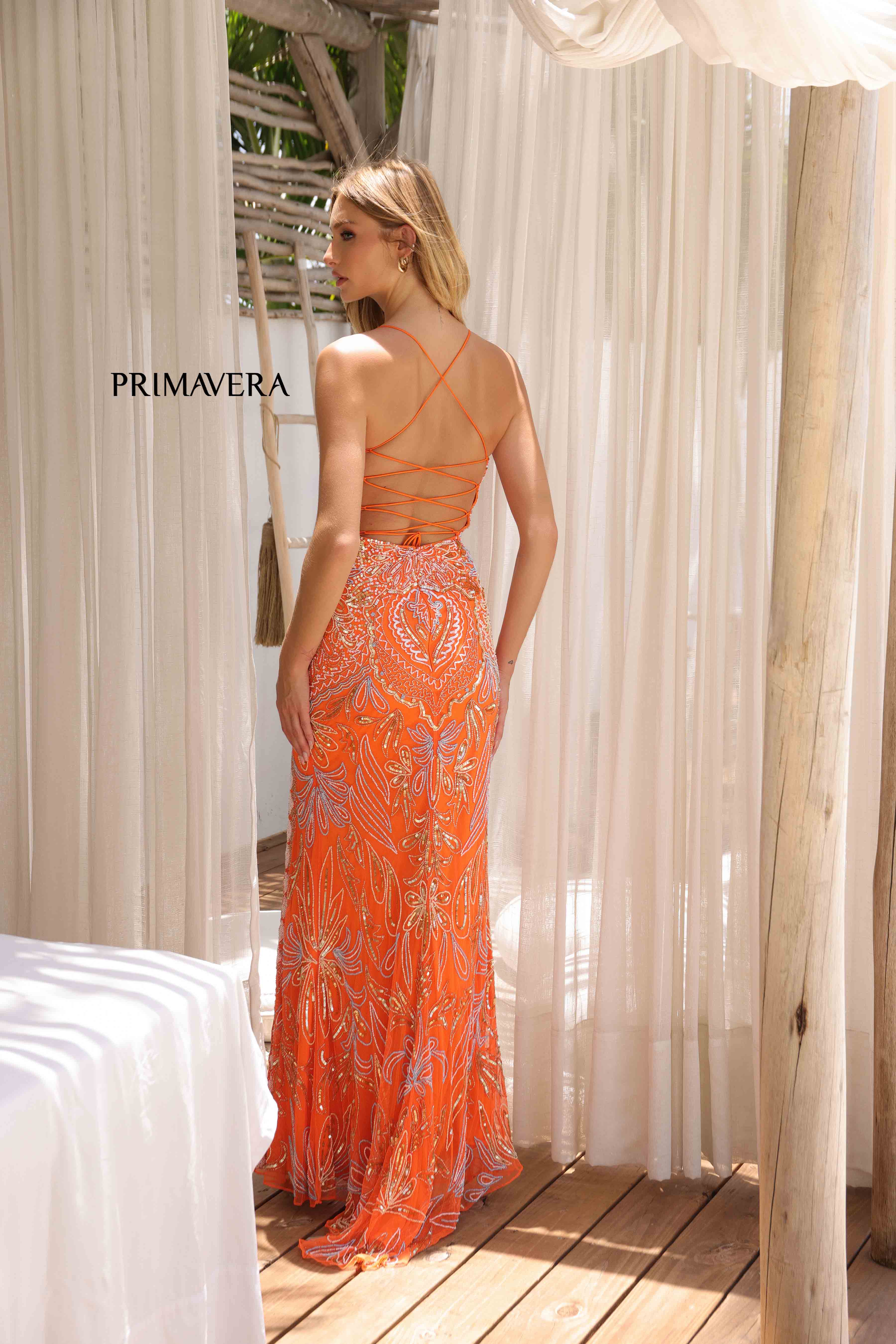 Primavera Couture 4156 - Mosaic Motif Prom Dress