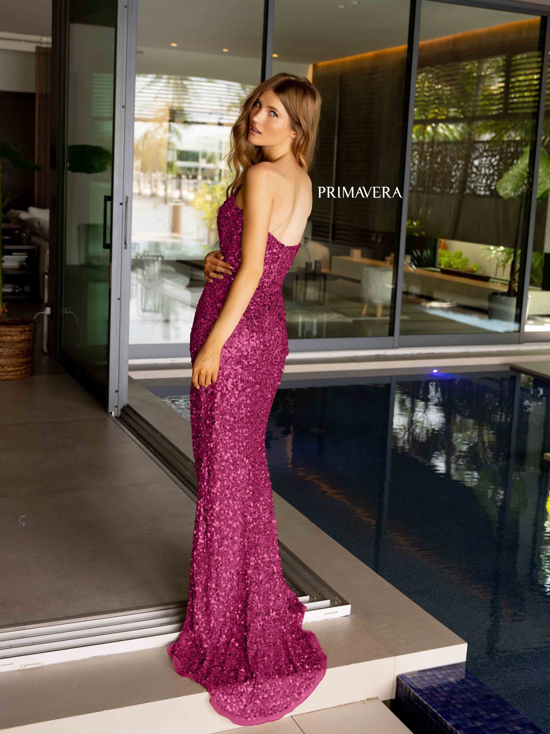 Primavera Couture 4192 - Strapless Sequin Prom Dress