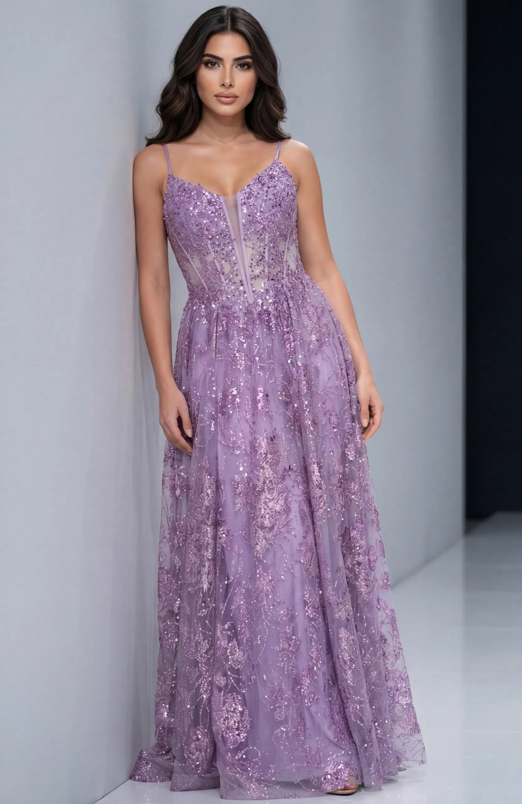 Jovani 42199 - Lace Embroidered Prom Dress - view 5