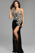 Jovani 42301 - Lace-Up Embellished Prom Dress - designer prom dress at Silhouette Dresses