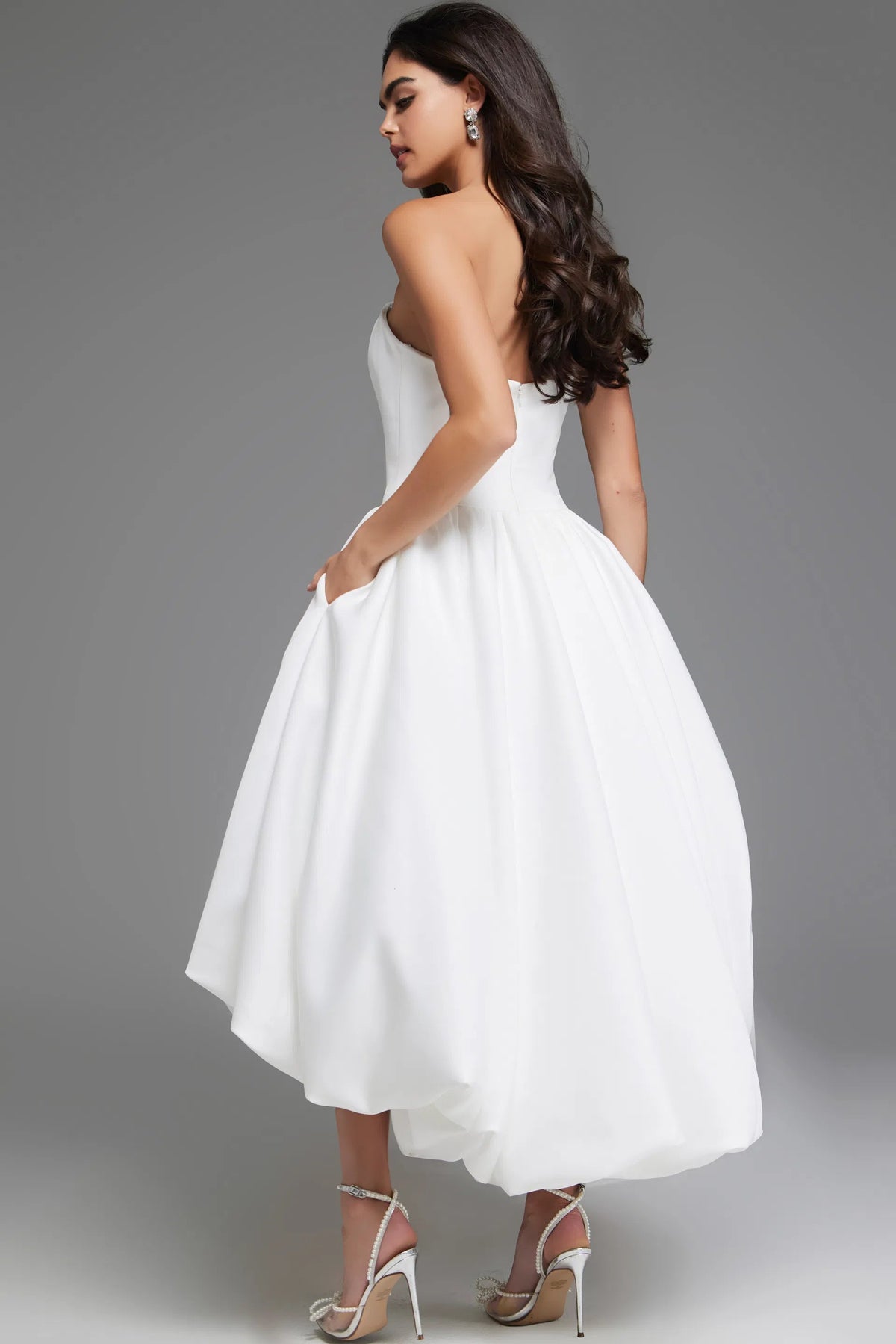 Jovani 42345 - Strapless Bubble Hem Evening Dress - view 5