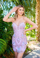 Primavera Couture 4243 - Fitted Sequin Cocktail Dress