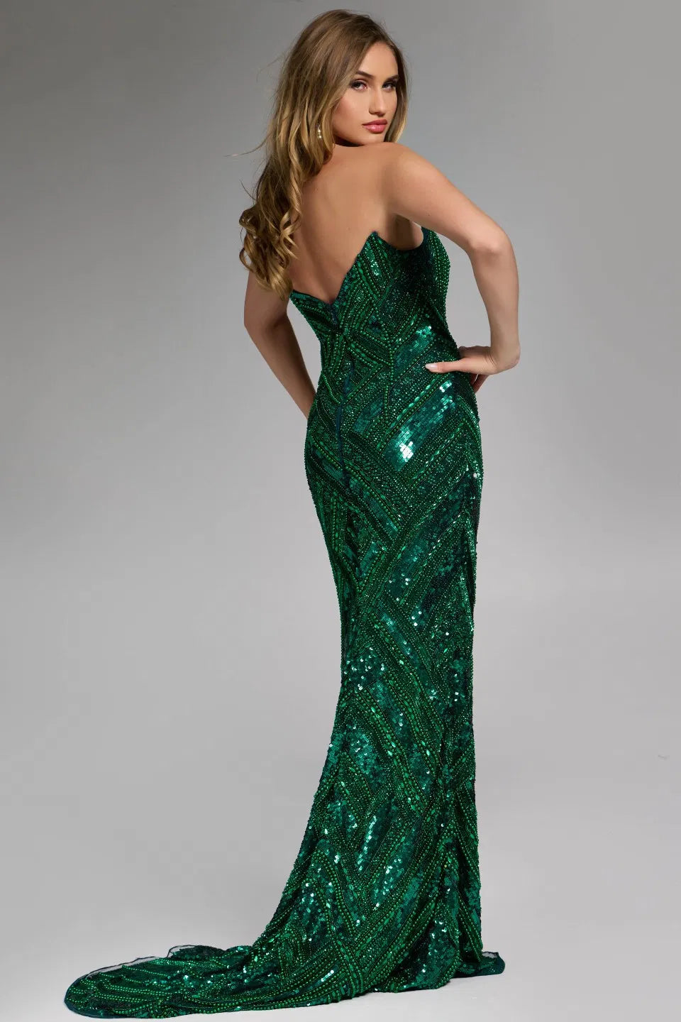 Jovani 42508 - Geometric Pattern Prom Dress - view 4