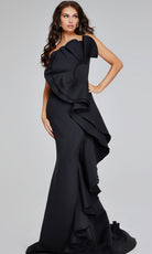 Jovani 42543 - Strapless Satin Mermaid Gown with Ruffle - designer prom dress at Silhouette Dresses
