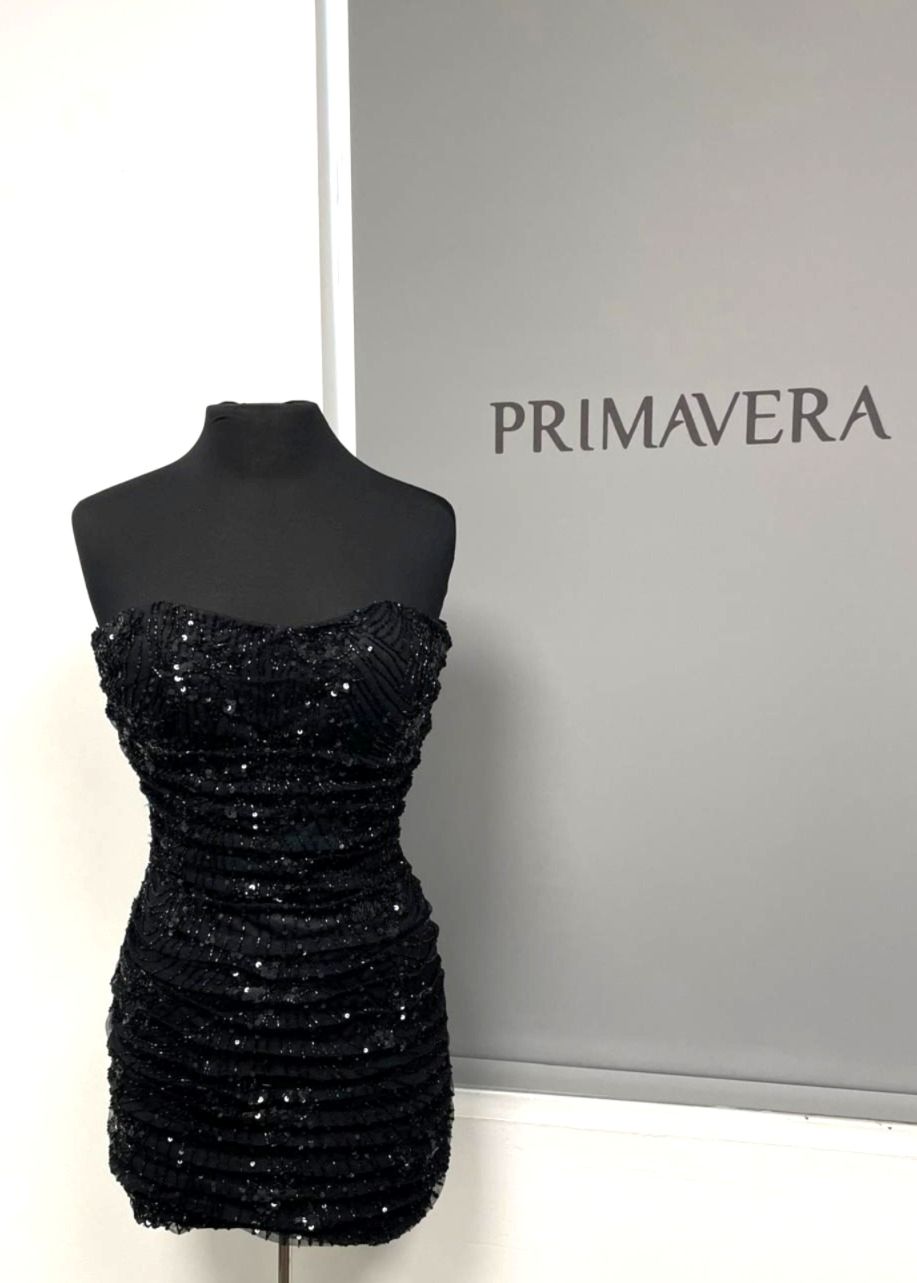 Primavera Couture 4261 - Strapless Ruche Detailed Cocktail Dress