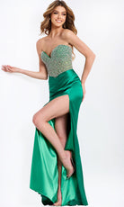 Jovani 42845 - Beaded Corset Sweetheart Prom Gown - back view