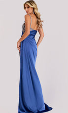 Jovani 42850 - One Shoulder Beaded Mesh Gown - view 7