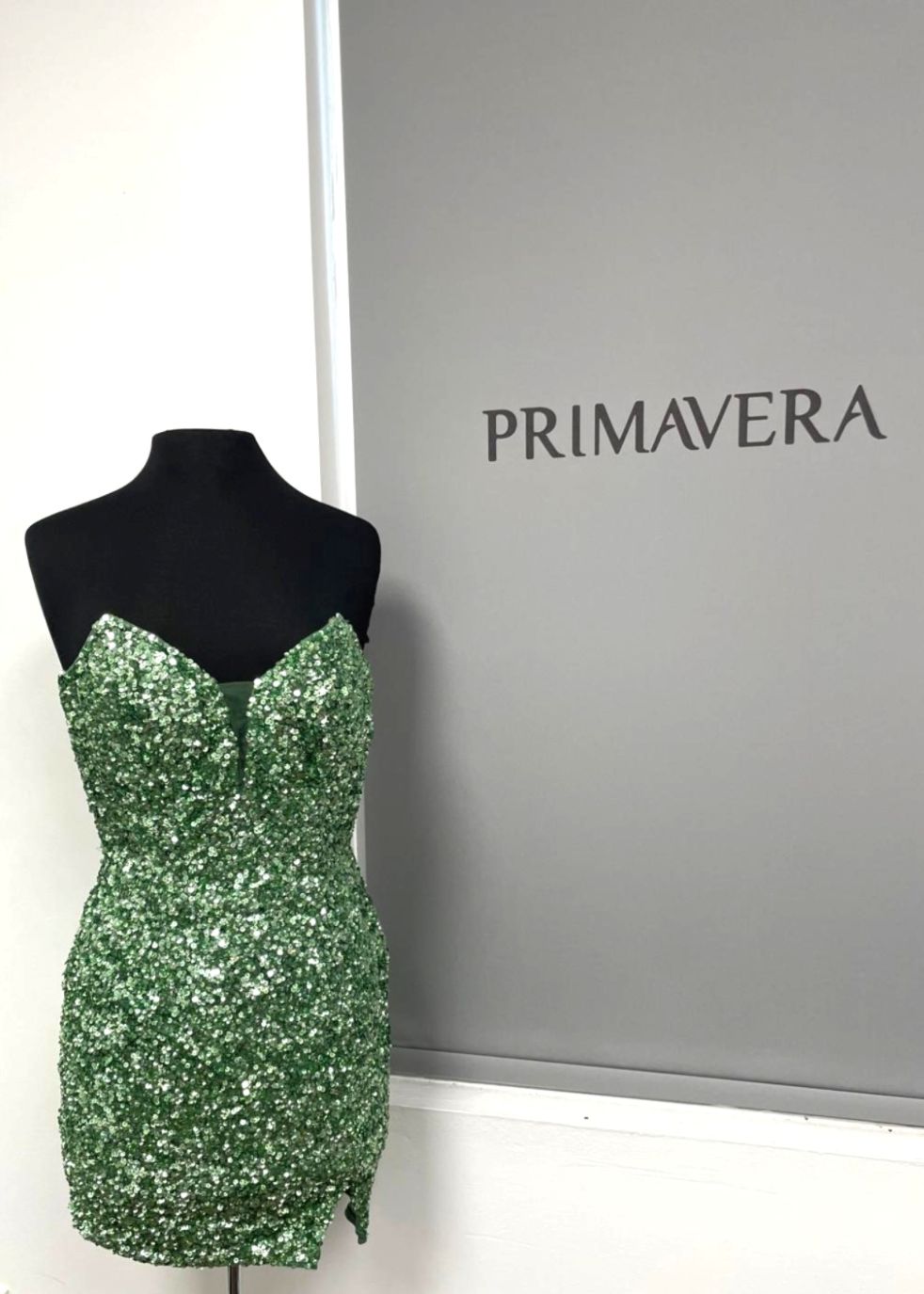 Primavera Couture 4291 - Sequin Slit Cocktail Dress