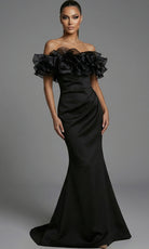 Jovani 43001 - Layered Ruffle Neckline Mermaid Evening Gown - designer prom dress at Silhouette Dresses