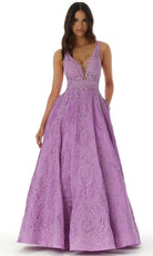 Mori Lee 49327 - Baroque Plunging Neckline Ballgown - view 4