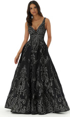 Mori Lee 49327 - Baroque Plunging Neckline Ballgown - view 6