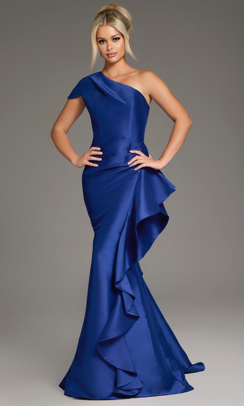 Jovani 43126 - One Shoulder Cascading Ruffle Gown - view 4