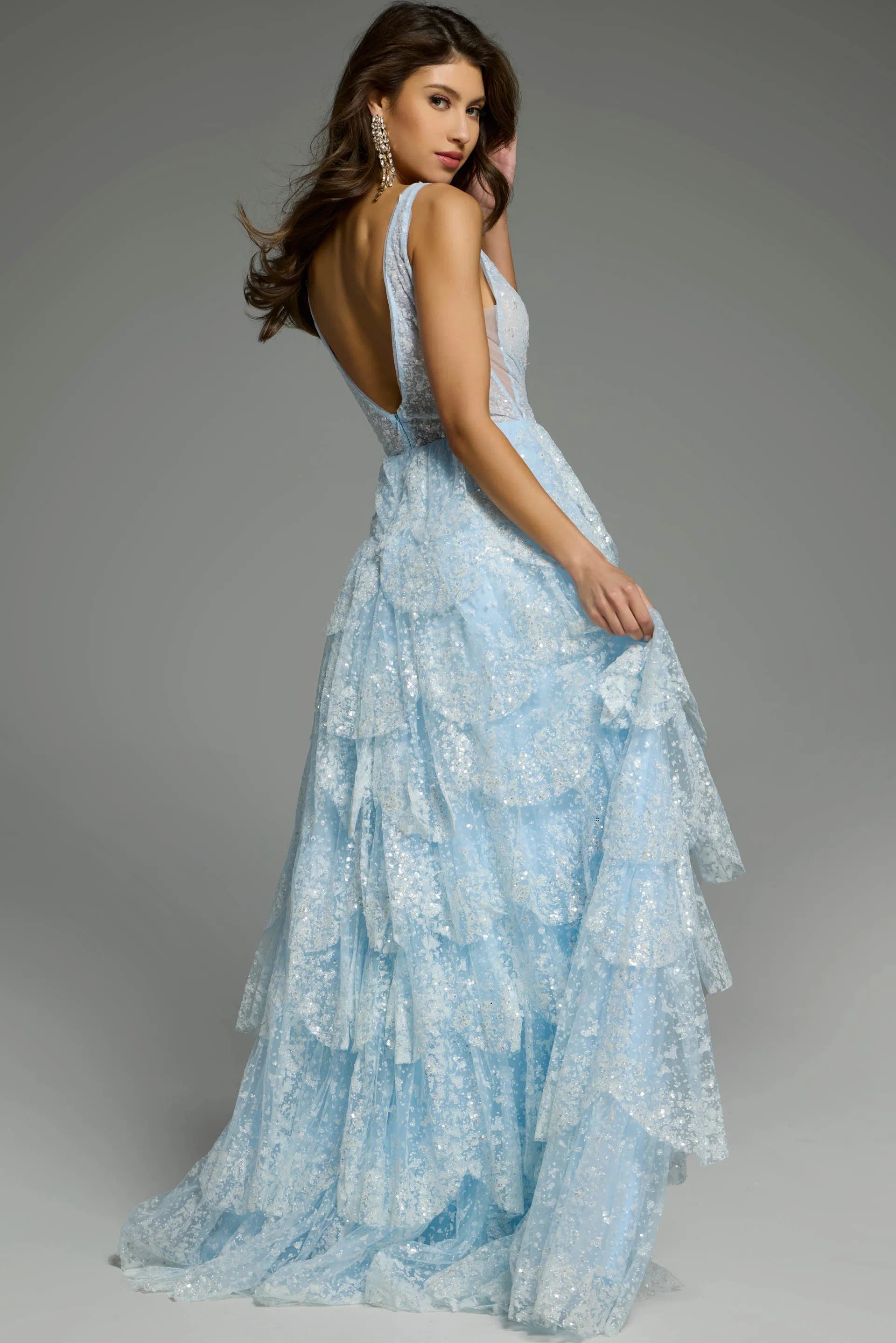 Jovani 43198 - Sequin Tiered Prom Dress - view 4