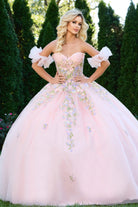 Jovani Q43231 - Floral Embellished Sweetheart Quinceanera Gown - view 4