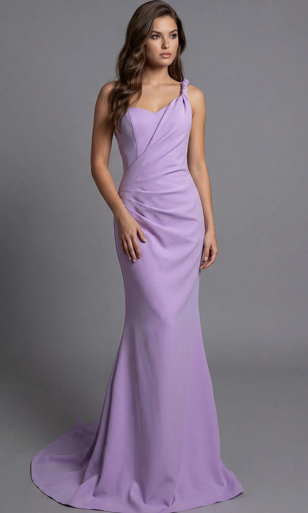 Jovani 43401 - One Shoulder Draped Mermaid Evening Gown - designer prom dress at Silhouette Dresses