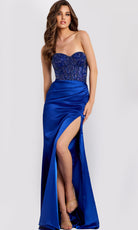Jovani 43685 - Sweetheart Beaded Satin Gown - designer prom dress at Silhouette Dresses