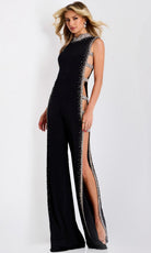 Jovani 43692 - High Neck Side Cutout Jumpsuit - designer formal jumpsuit at Silhouette Dresses