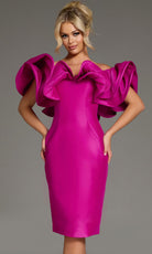 Jovani 43758 - Ruffled Off Shoulder Sheath Dress - designer homecoming dress at Silhouette Dresses