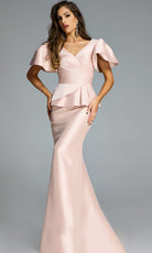 Jovani 43805 - Peplum V-Neck Mermaid Dress - designer mother of the bride dress at Silhouette Dresses