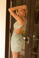 Primavera Couture 4408 - Sequin Bodice Wide Strap Cocktail Dress