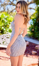 Primavera Couture 4409 - Strapless Front Cutout Beaded Mini Dress - view 6