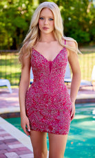Primavera Couture 4414 - V-Back Bodycon Beaded Cocktail Dress - view 5