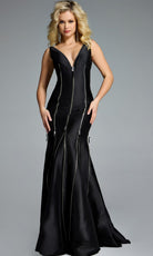 Jovani 44175 - V-Neck Mermaid Gown with Zippers - designer formal gown at Silhouette Dresses