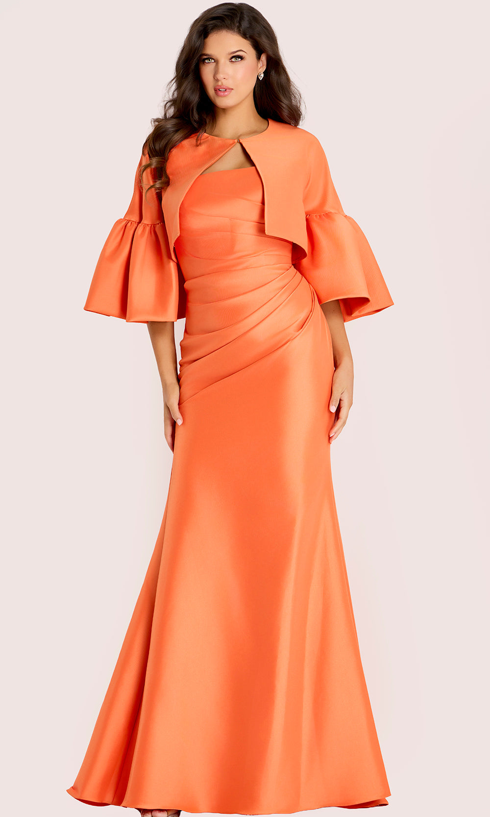 Jovani 44196 - Straight Neck Trumpet Gown With Matching Jacket - designer mother of the bride dress at Silhouette Dresses