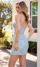 Primavera Couture 4429 - Fitted Strapless Sequin Mini Dress - detail view