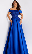 Jovani 44308 - Beaded Off-Shoulder A-Line Gown - designer prom dress at Silhouette Dresses