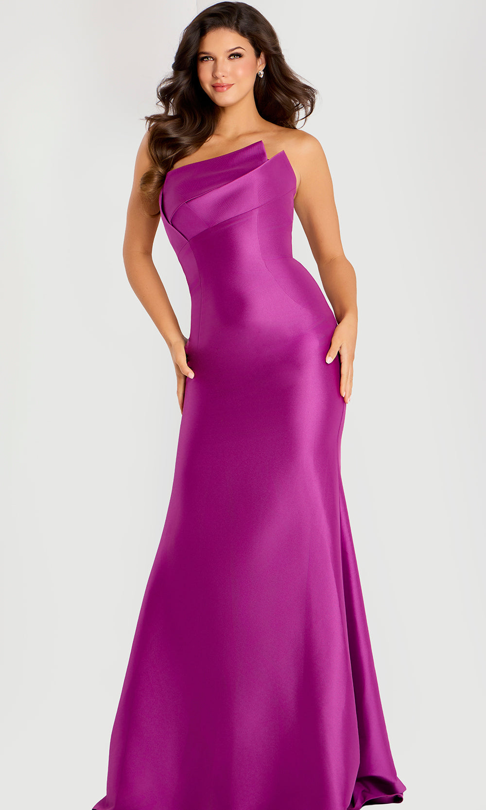 Jovani 44529 - Asymmetric Fold Bodice Evening Gown - designer prom dress at Silhouette Dresses