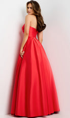 Jovani 44533 - Strapless Satin Evening Ballgown - back view