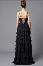 Jovani 44543 - Lace Corset Ruffle A-Line Dress - view 7