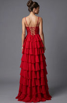 Jovani 44543 - Lace Corset Ruffle A-Line Dress - view 6