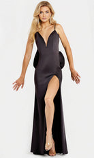 Jovani 44675 - Plunge Satin Bow Back Prom Gown - view 6