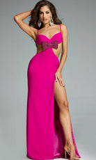 Jovani 44735 - Beaded Bow Cutout Prom Dress - designer prom dress at Silhouette Dresses