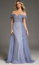 Jovani 44845 - Cold Shoulder Beaded Tulle Evening Gown - designer prom dress at Silhouette Dresses