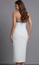 Jovani 44894 - Multicolor Crystal Trim Strapless Sheath Dress - back view